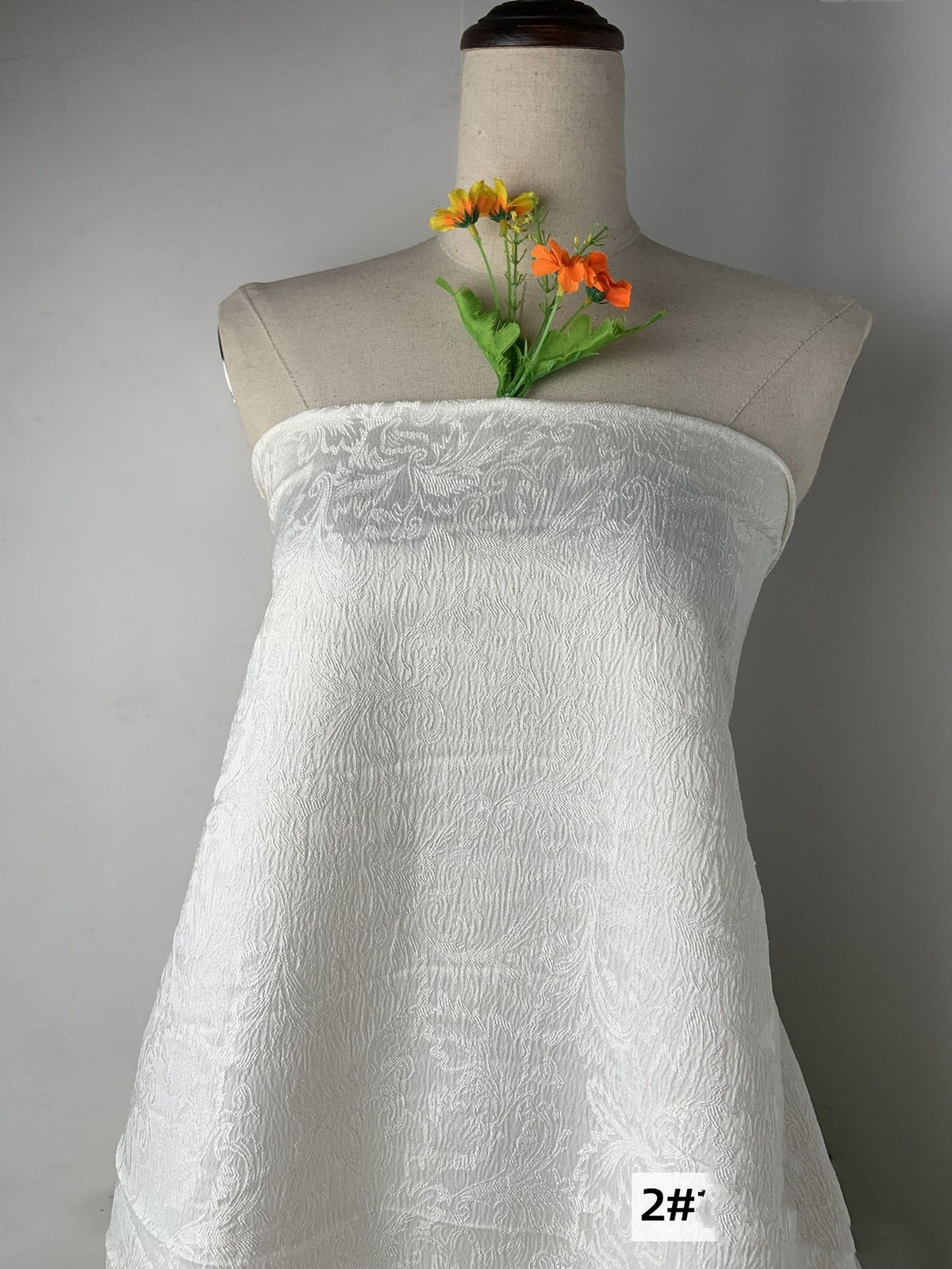Embossed Silk Jacquard Fabric for Sewing and Upholstery - 145cm Wide