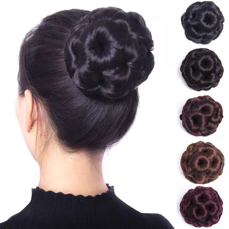 High Temperature Silk Wig Hair Ring for Hair Bun Styling - Bridal & Fashion