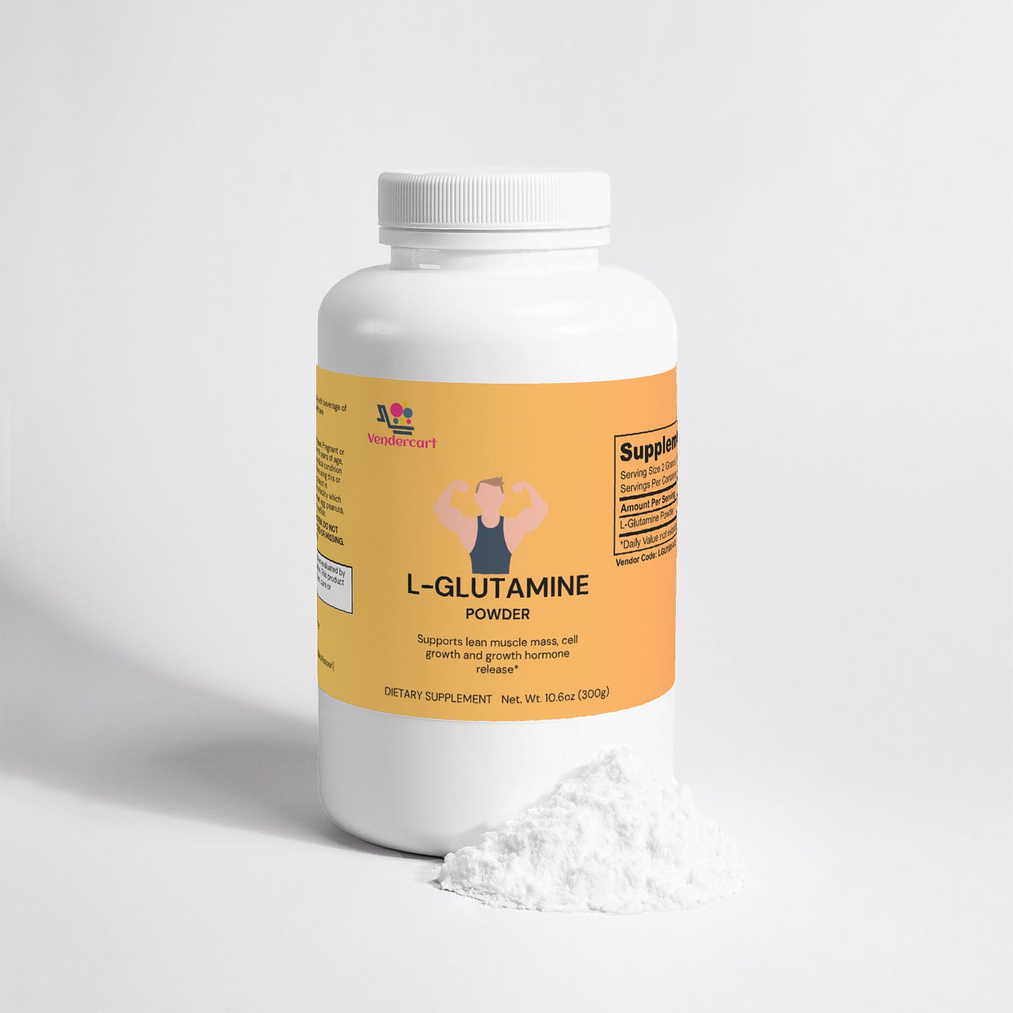 Pure L-Glutamine Powder - Muscle Recovery & Gut Health Support Supplement