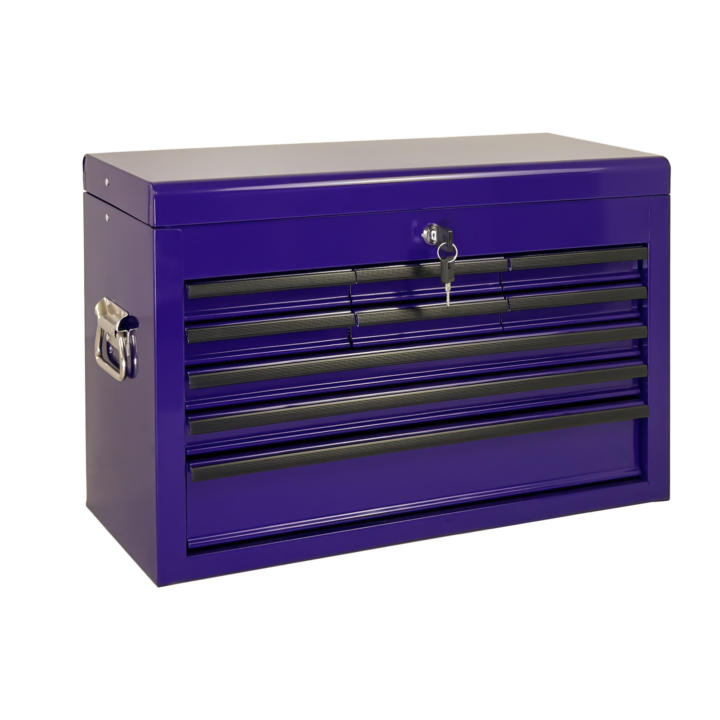 Purple Heavy Duty Metal Tool Box 24-Inch with 9 Drawers & Locking System
