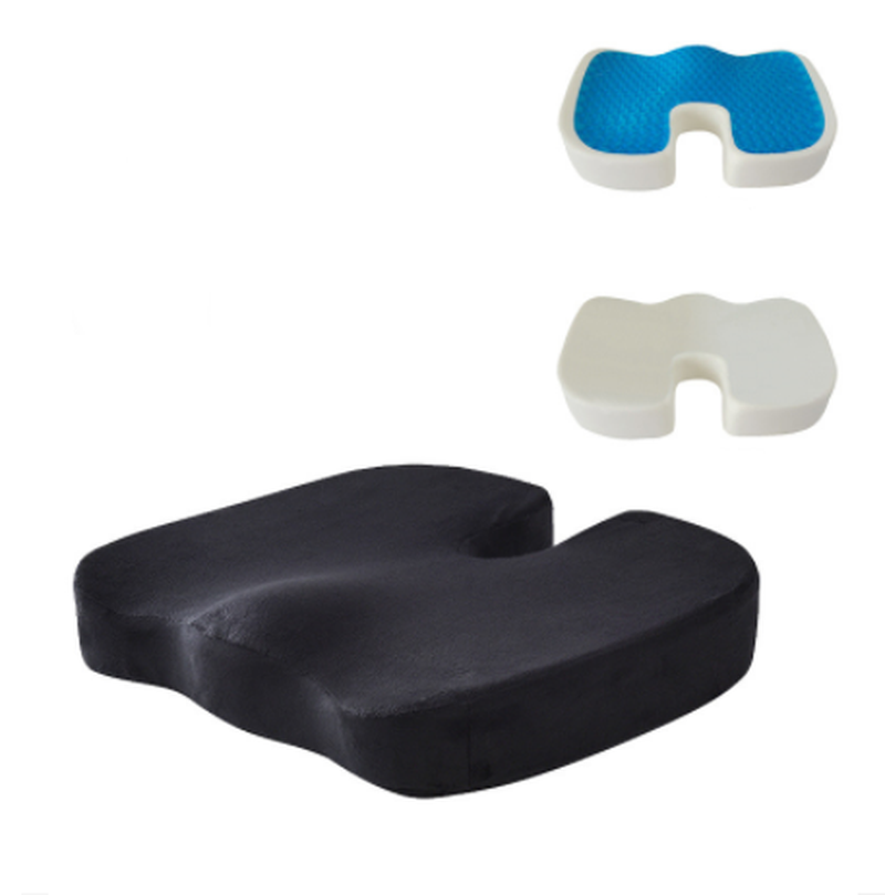 Office Memory Foam Gel Seat Cushion Breathable Cover