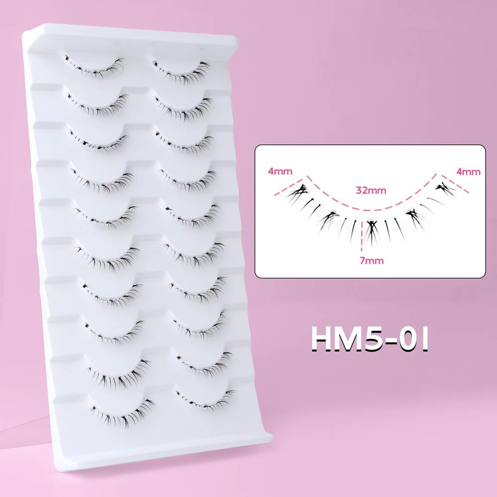 10 Pairs Stylish False Eyelashes - Manga Lowe Eye Makeup Lashes