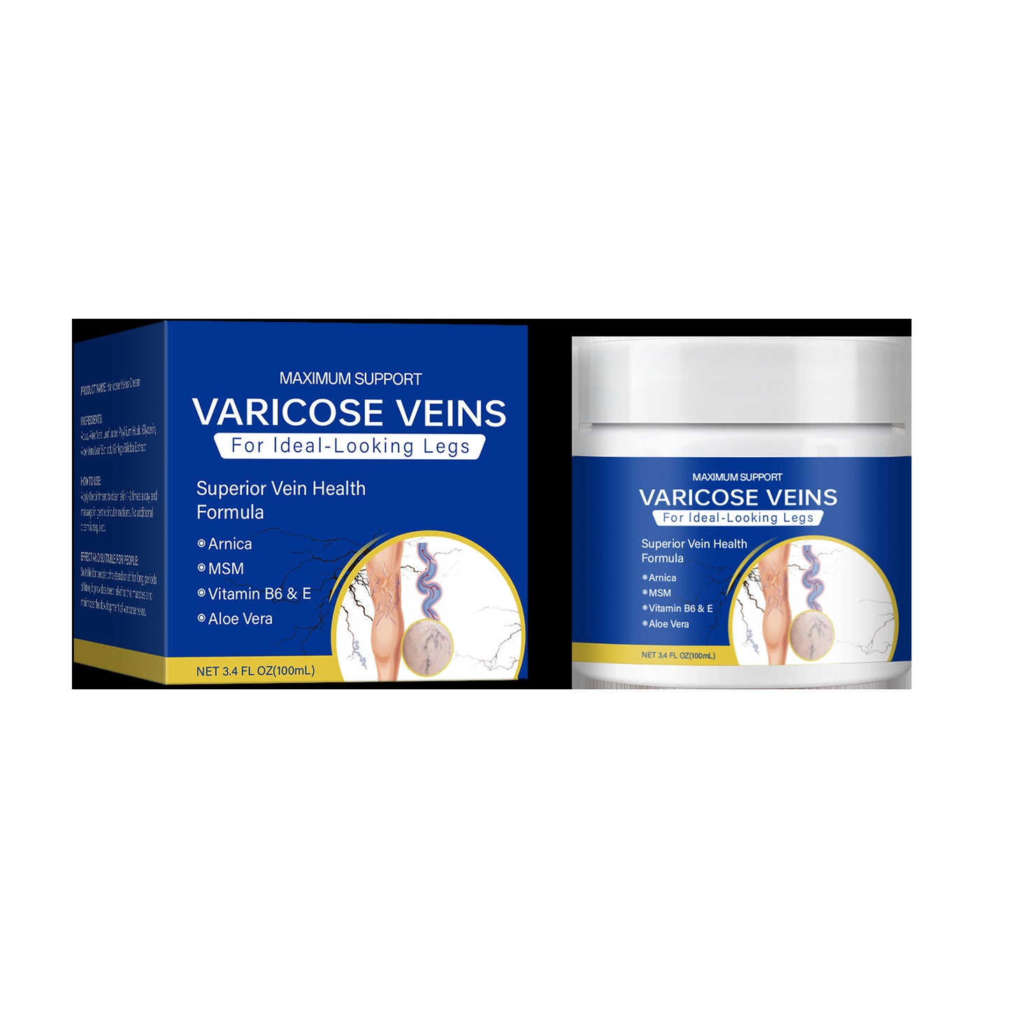 Leg Vein Relaxation Cream - Body Care for Meridian and Vein Relief 100ml