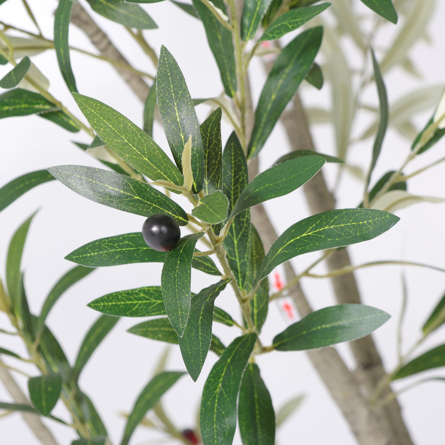 8FT Artificial Olive Tree in Modern White Pot - Indoor & Outdoor