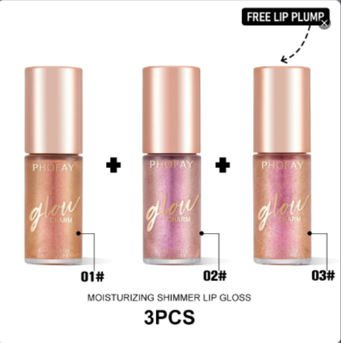 Moisturizing Shimmer Lip Gloss - Hydrating High-Shine Formula