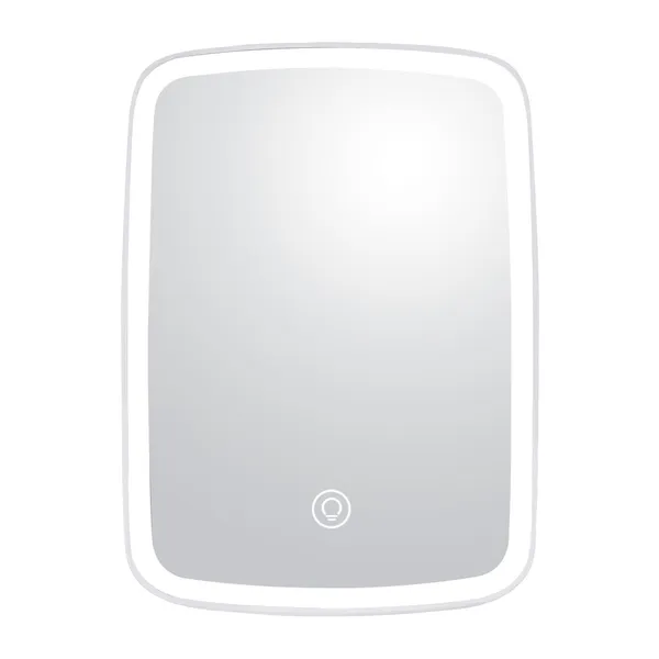 Lighted Makeup Mirror with LED - Small, Rechargeable, White
