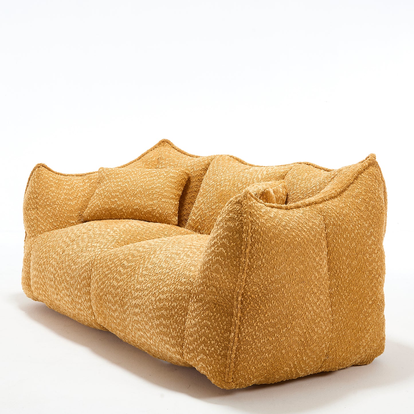 Yellow Beanbag Chair with Foam Core for Comfort & Relaxation