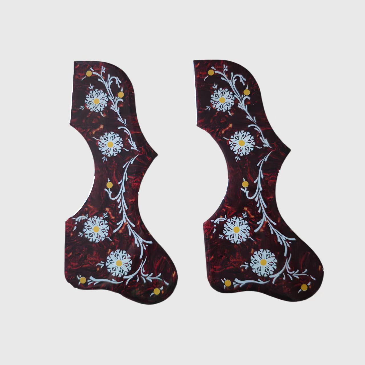 Guitar Pickguard Thickened Adhesive Folk Style Dark Tortoise Shell