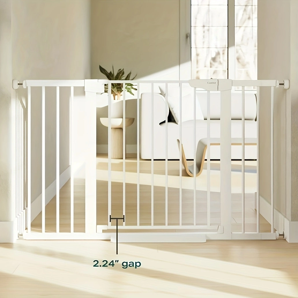 Baby and Dog Gate with Auto-Close Safety Barrier - Easy Install & One-Hand Operation