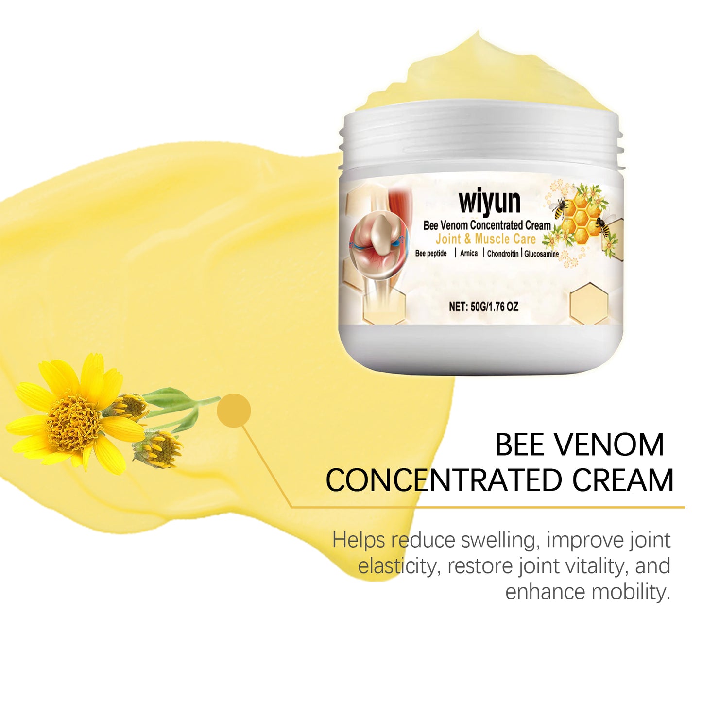 Bee Venom Joint & Body Massage Cream - Deep Soothing Skin Care Balm
