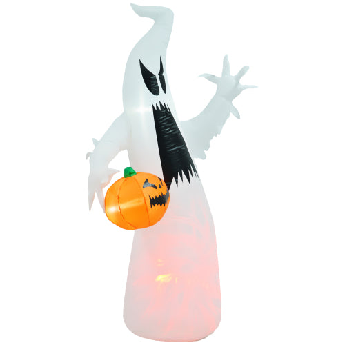 Halloween Inflatable Outdoor Ghost Decoration with Pumpkin - 5.9 Feet