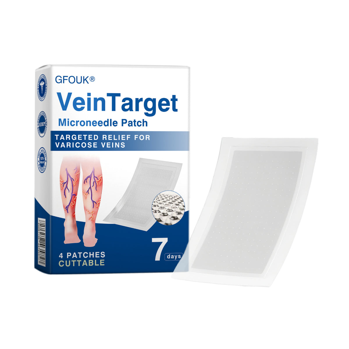 Gentle-Formula Massage Leg Care Patches - 4pcs