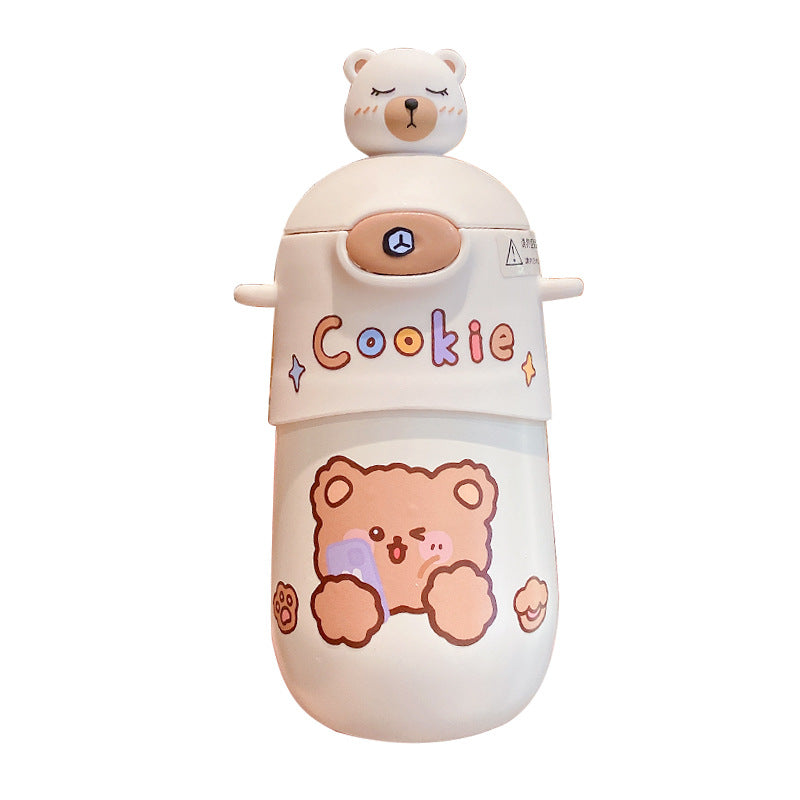 Children's Insulated Water Cup with Straw and Accessories - Portable Kids Drinkware