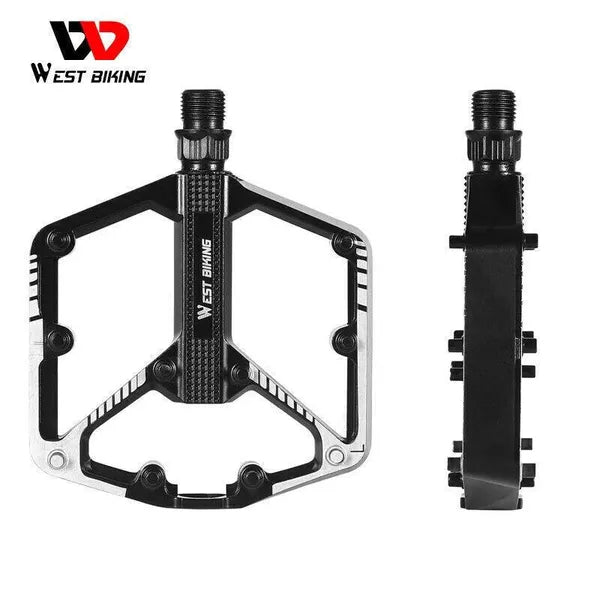 Aluminum MTB Bicycle Pedals 9/16 Inch Black with DU Bearing - Mountain & Road