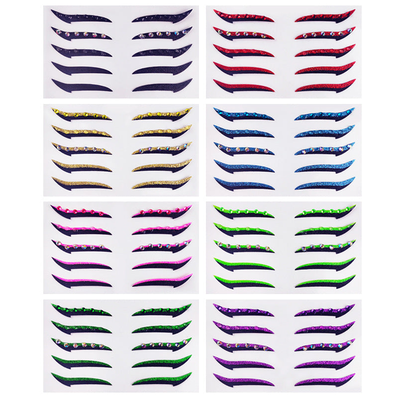 Self-Adhesive Eye Shadow Stickers for Stage Makeup and Parties