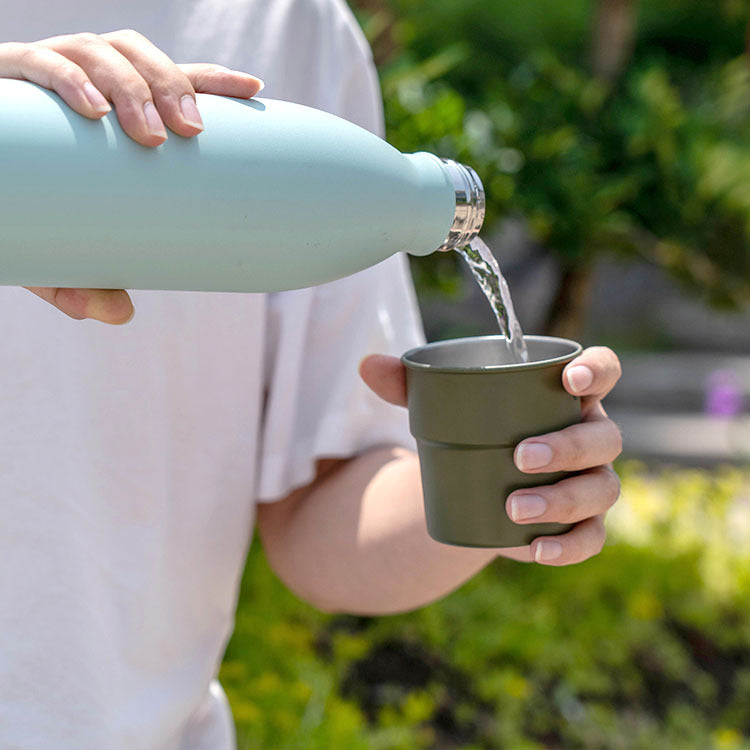304 Stainless Steel Large Capacity Outdoor Sports Water Bottle - Portable Hydration Cup