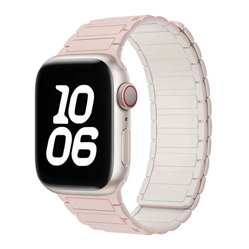 Magnetic Sports Silicone Watch Strap - Compatible with Apple Watch 38-49mm