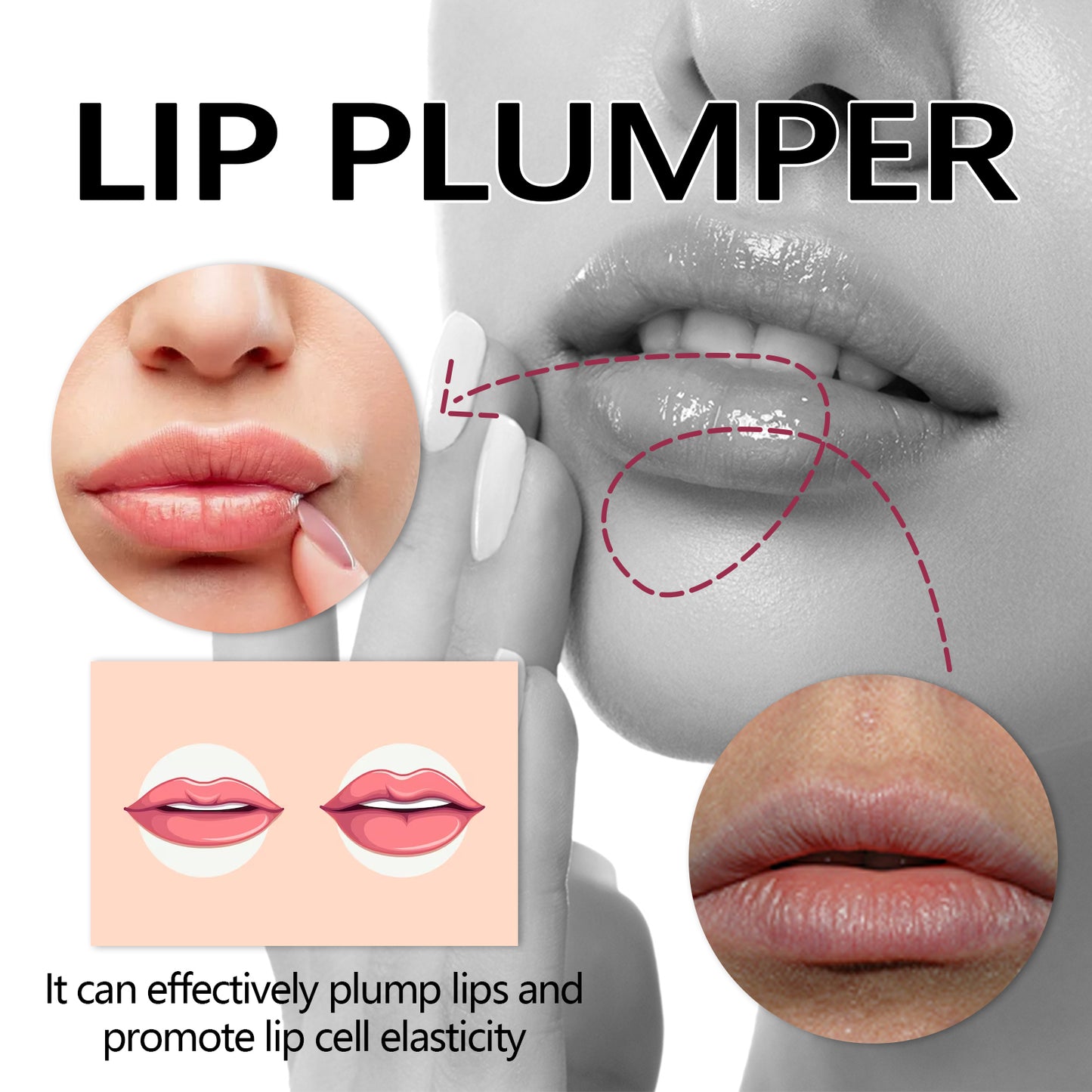 Hydrating Lip Plumper Gloss - Moisturizing Ginger & Peppermint Treatment