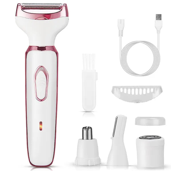 4-in-1 Women's Electric Hair Grooming Kit - Painless Trimmer & Shaver