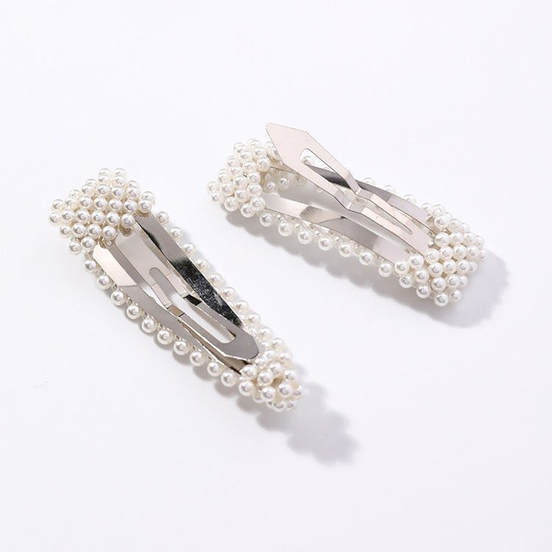 Pearl Hairpin Triangle Side Clip - Simple Elegant Hair Accessory