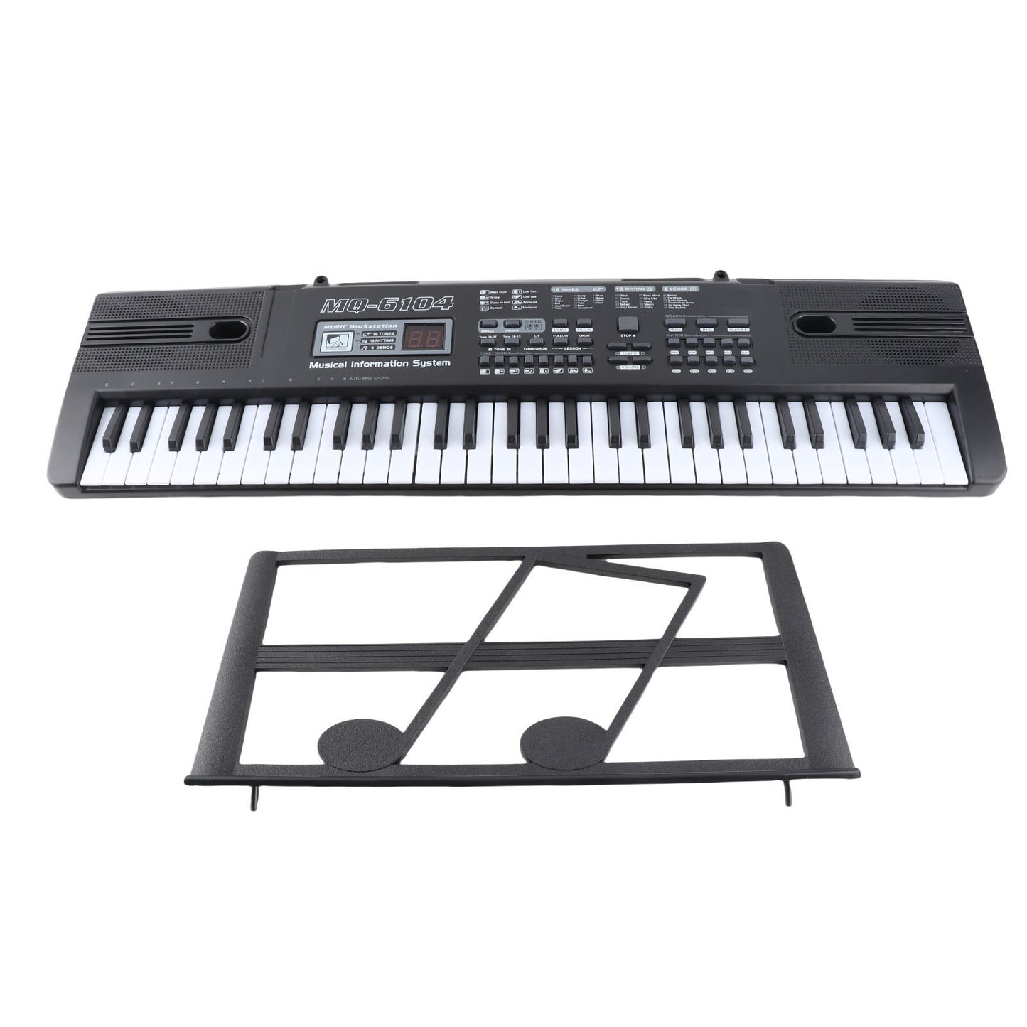 61-Key Portable Electronic Keyboard with Microphone for Kids