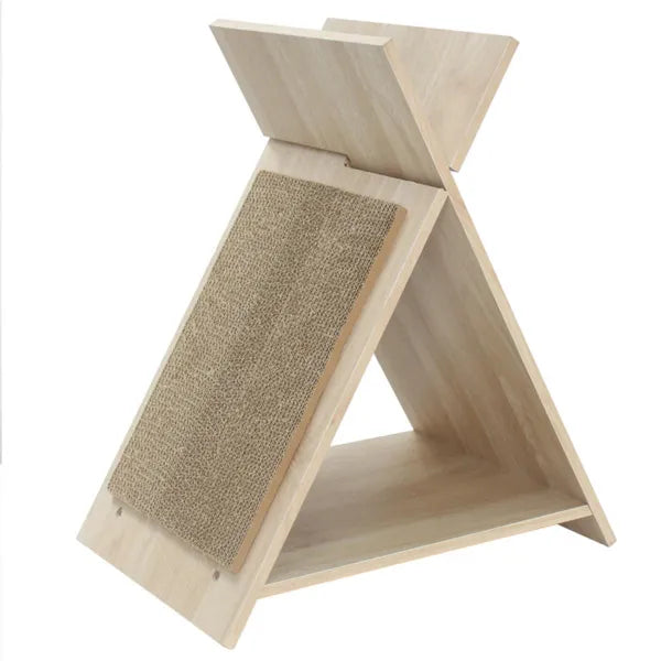 Multi-Functional Cat Scratcher Tunnel & Lounge - 18.5x12x21 Inches