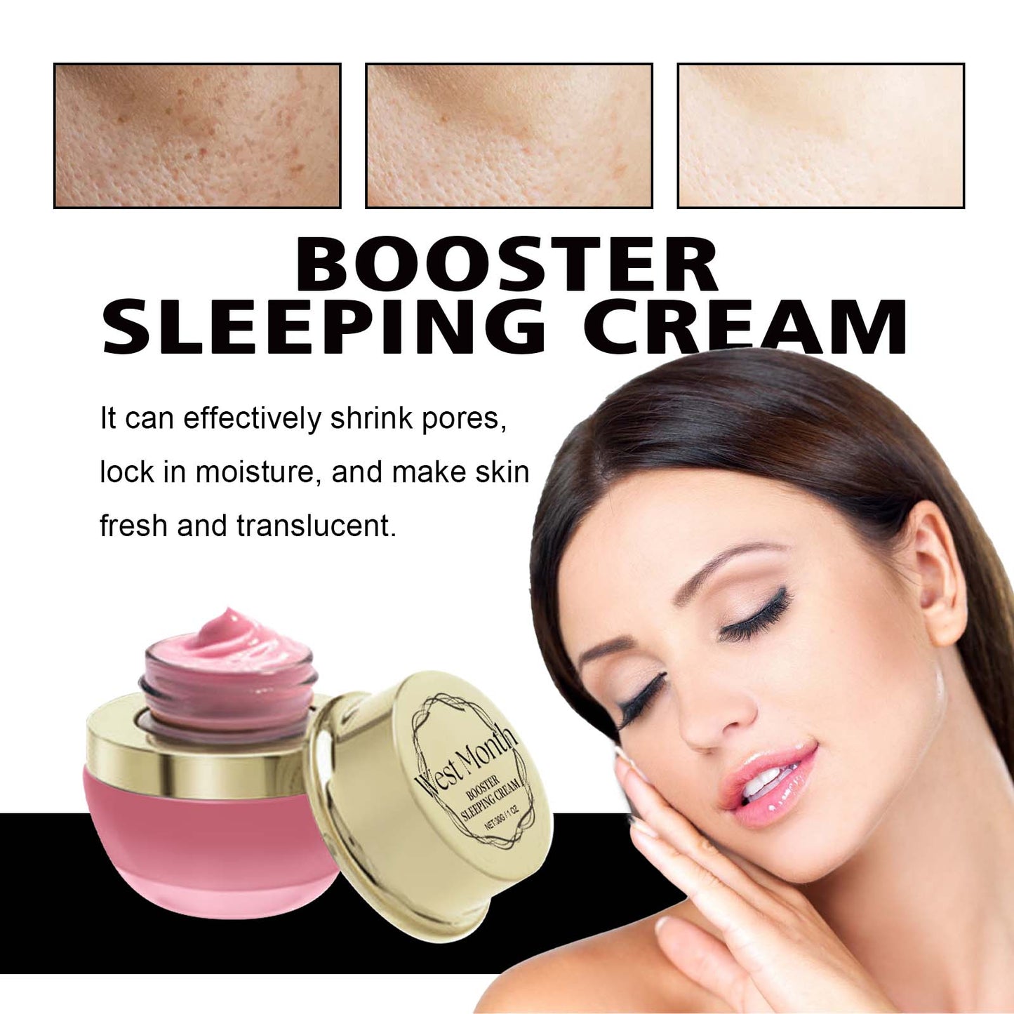 Booster Sleeping Face Mask - Hydrating, Brightening & Pore Refining Cream