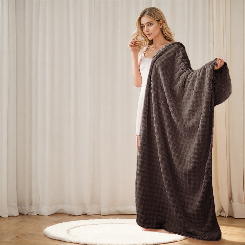 Extra Thick Soft Coral Fleece Bath Towel - Highly Absorbent Large Size