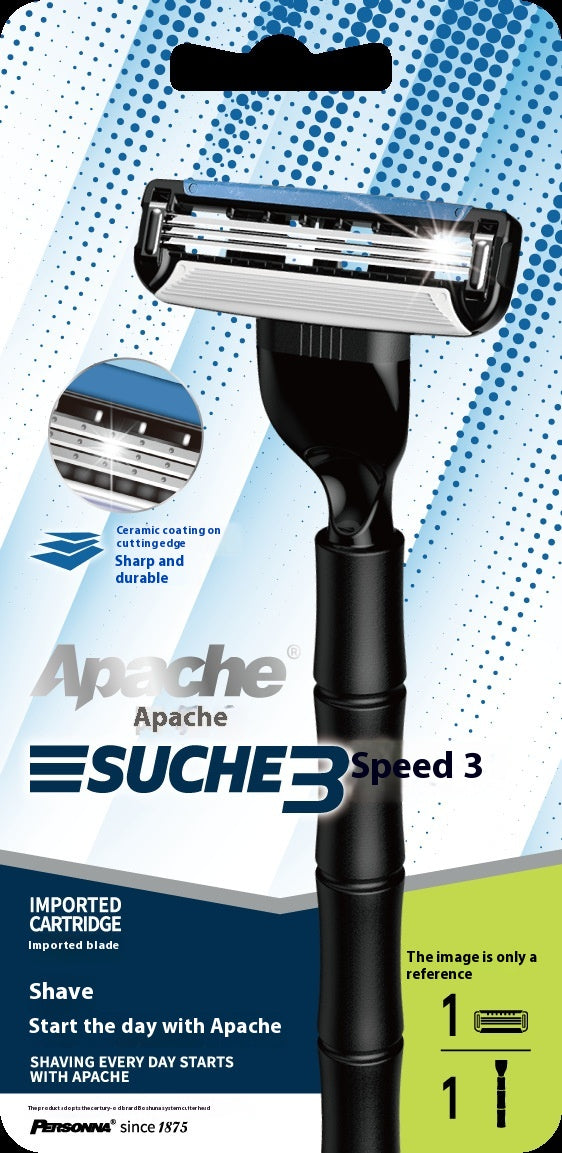 5-Layer Manual Shaver with Interchangeable Heads