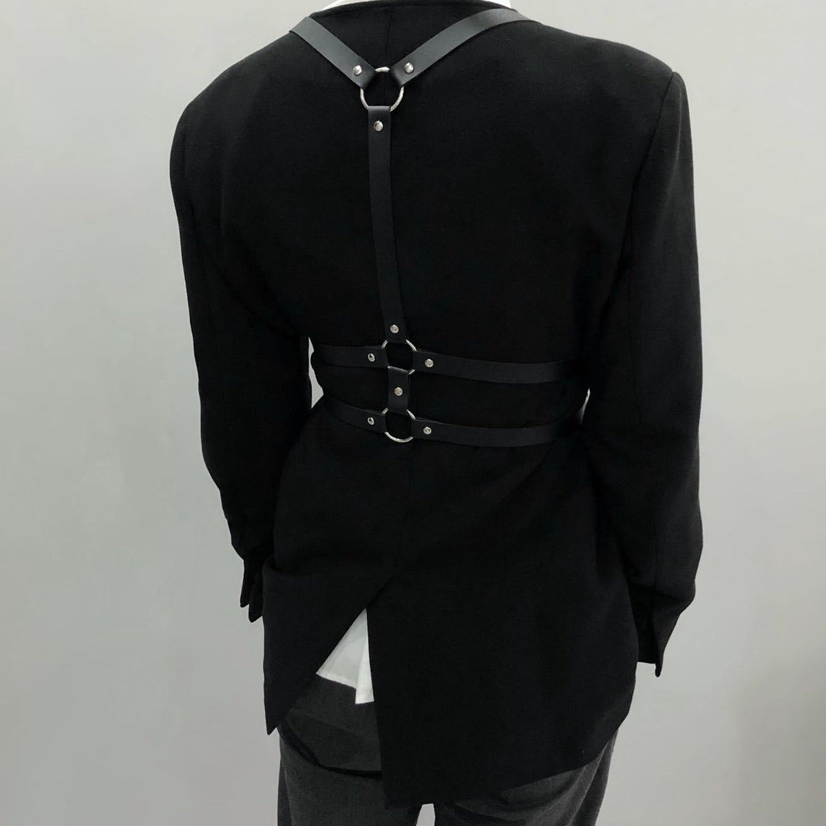 Men's Leather Suspender Chest Strap Belt for Adult Wellness - Adjustable