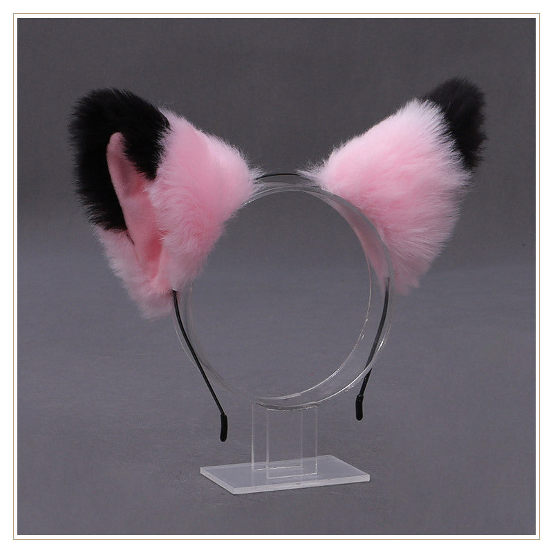 Handmade Japanese Cute Lolita Plush Fox Ears Hair Accessories - Unisex