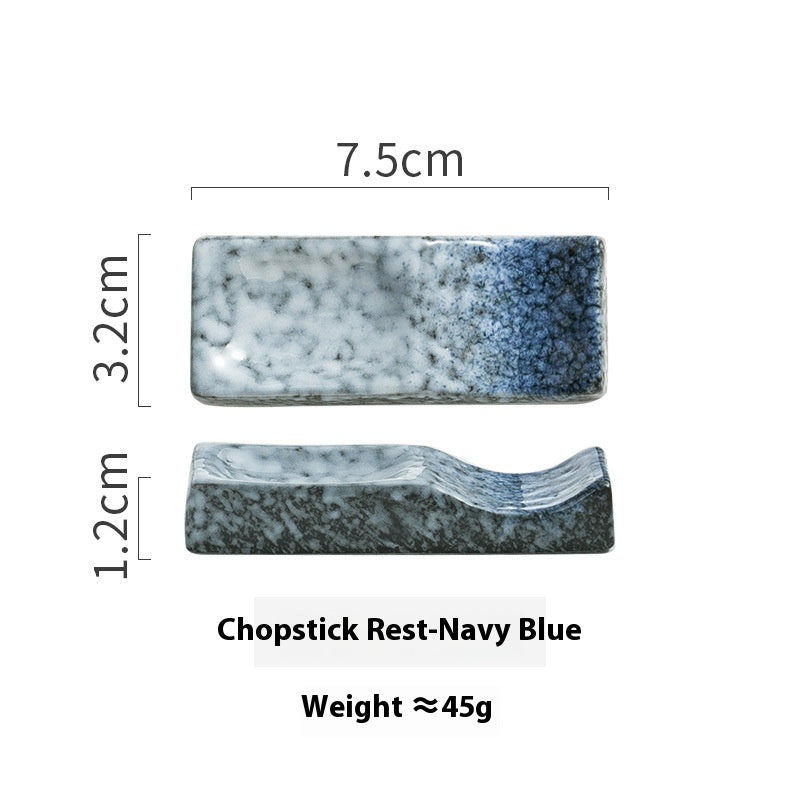 Ceramic Dual-Use Chopstick Rest with Spoon Holder - Porcelain Kitchen Accessory