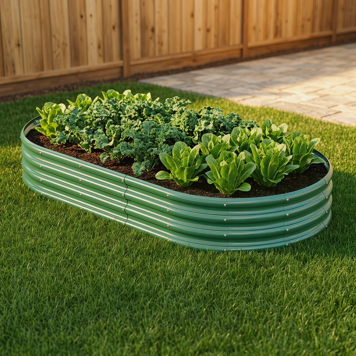 Galvanized Raised Garden Bed 6x3x1ft - Heavy Duty Metal Planter Box