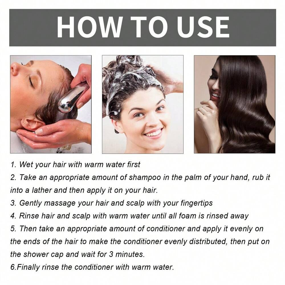 Onion Shampoo and Conditioner Set with Vitamin E for All Hair Types