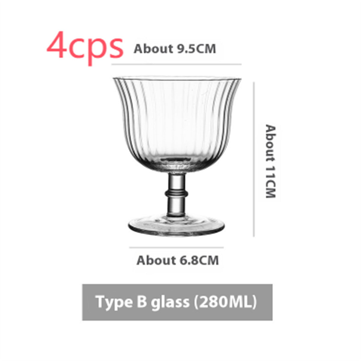 Simple Ins Style Handmade Crystal Glass Goblet - Multiple Variants