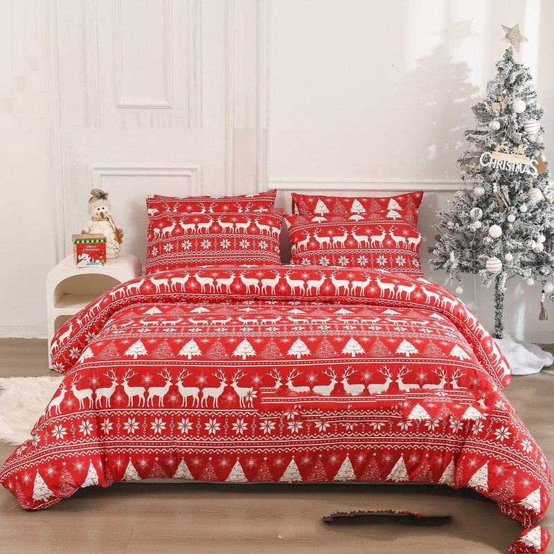 Christmas Eve Down Quilt Cover Bedding Set Multiple Sizes & Patterns