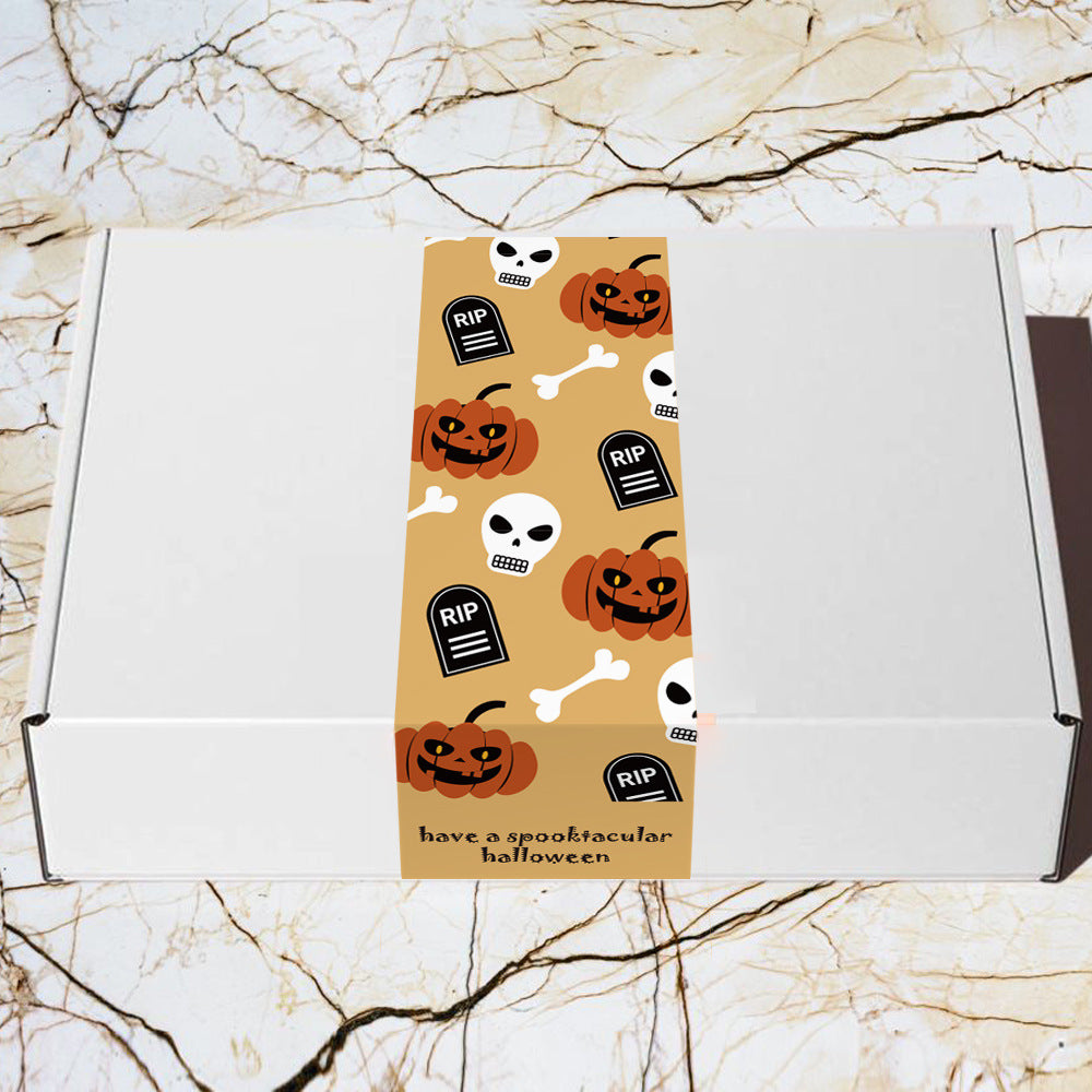Halloween Self-Adhesive Rectangular Stickers 30 Sheets Party Decor