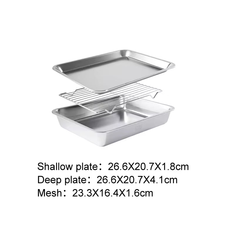 304 Stainless Steel Baking Tray - Multi-Functional Oven Rack