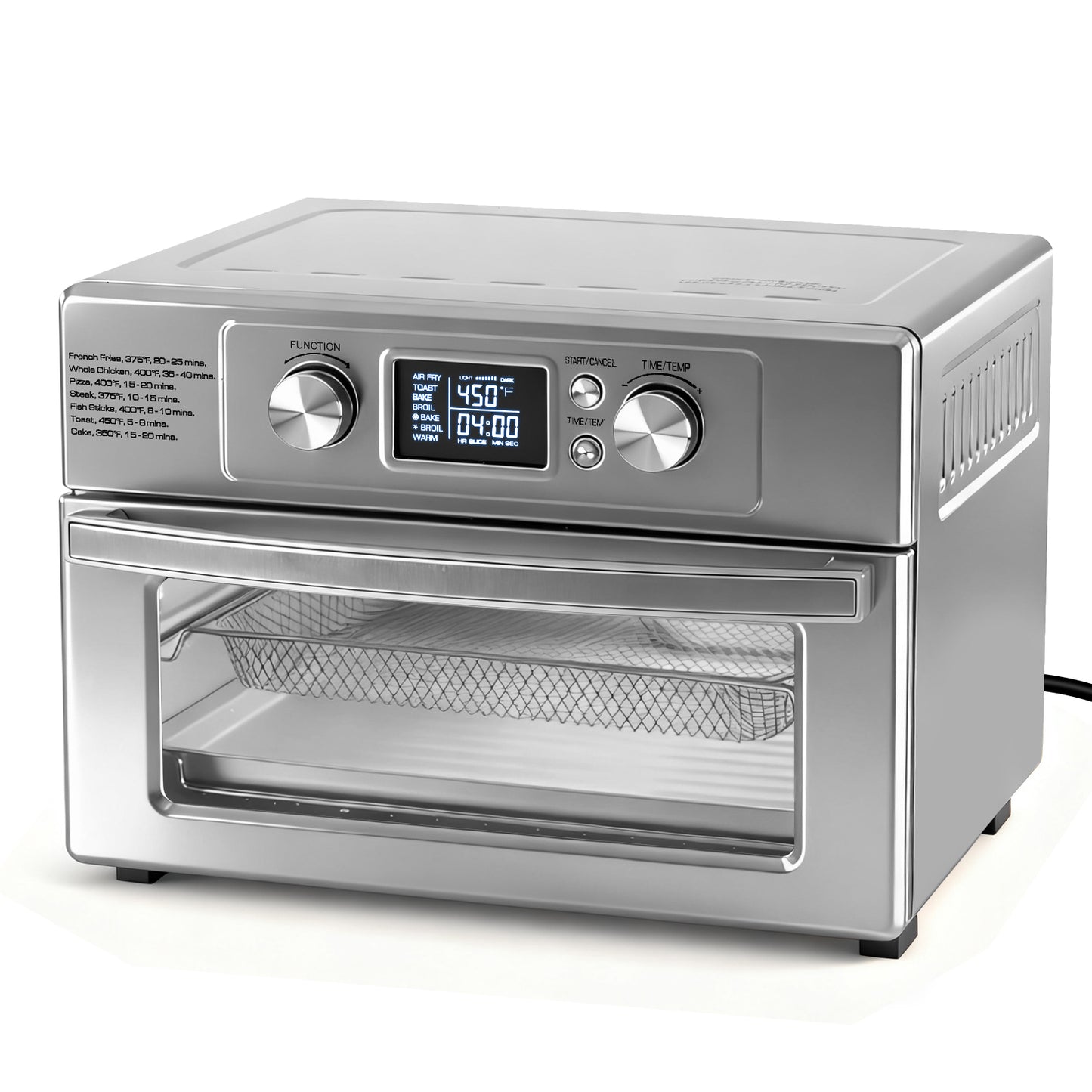22L Electric Air Fryer Oven - 1800W with 6 Heating Elements