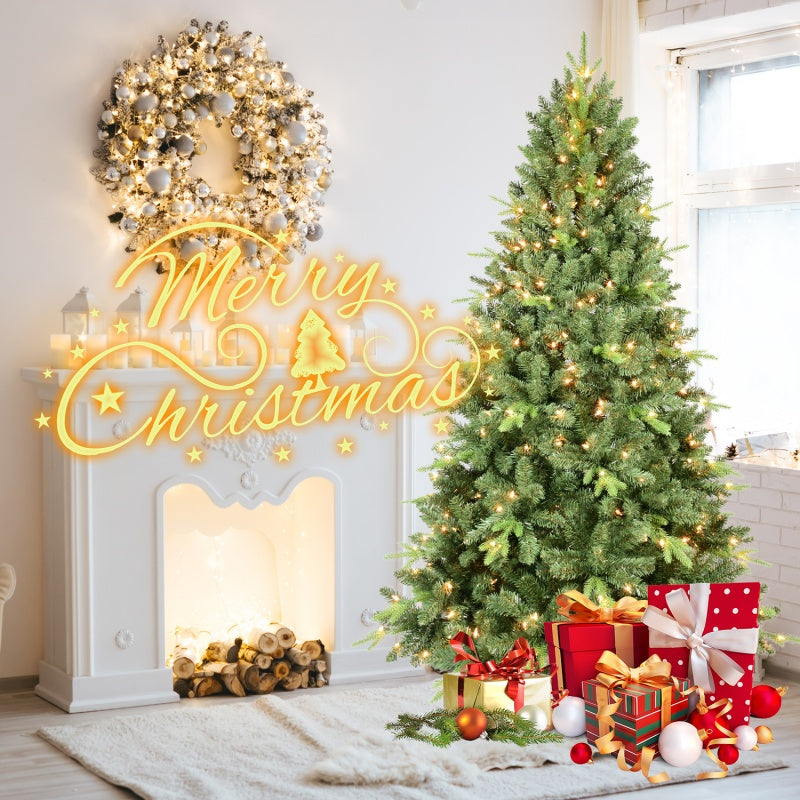 9ft Green PE/PVC Christmas Tree with 800 UL Lights