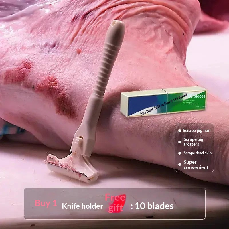 Hair Removal Blade Set with Stainless Steel Scraper - Long-lasting & Reusable