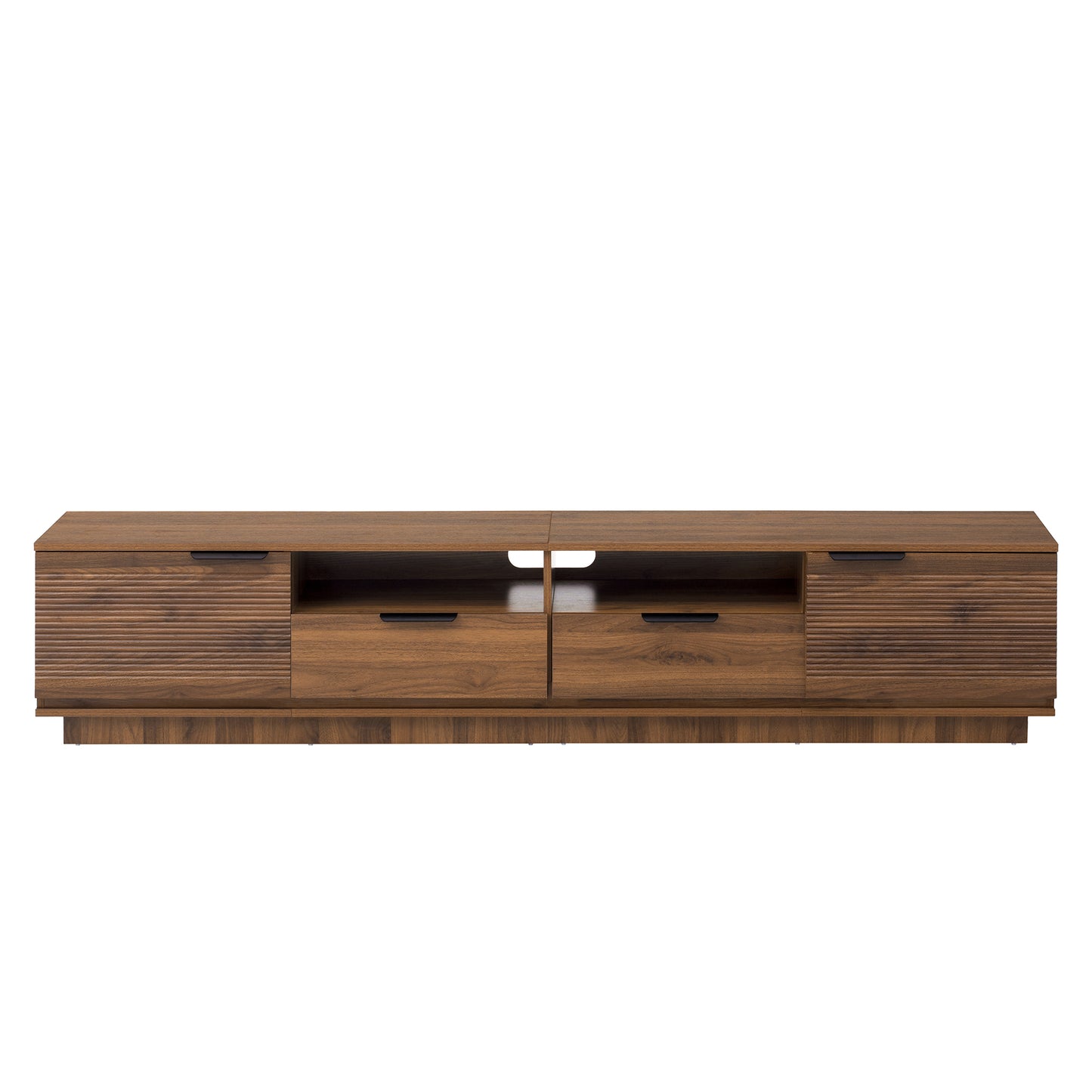 78 Inch Modern TV Stand for 85 Inch TVs - Walnut Finish