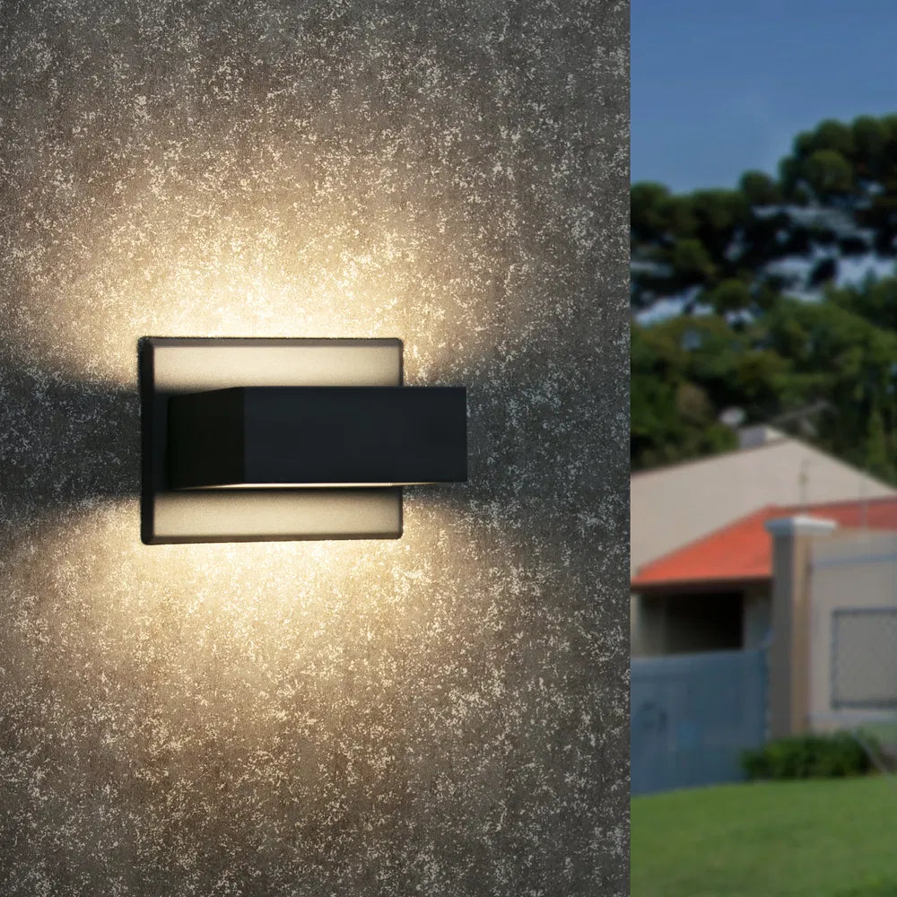 Outdoor Wall Sconce LED Porch Light Waterproof Up/Down Wall Lamp - Modern IP54 Fixture