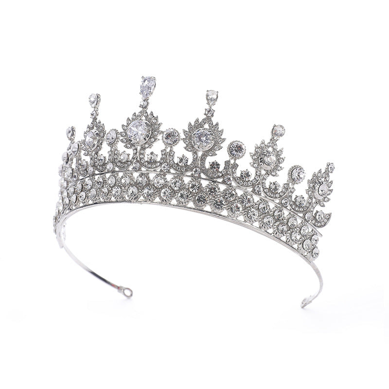 Zircon Crown Wedding Hair Accessory - Silver