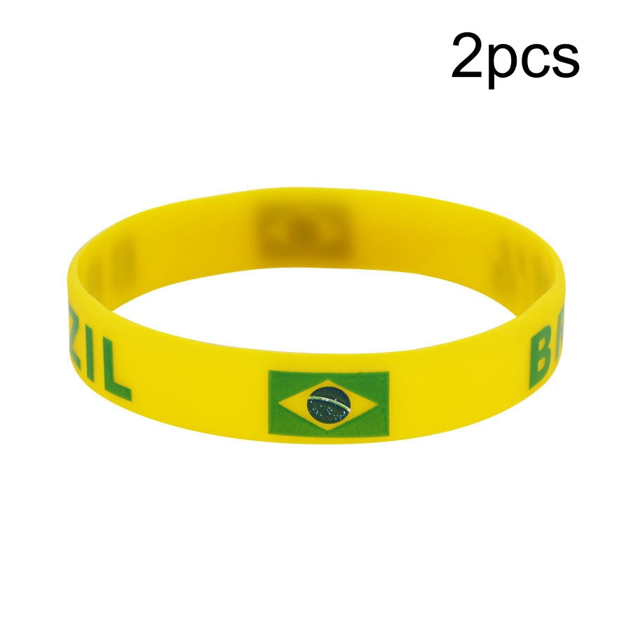 Football Flag Wrist Strap - Soccer World Cup Supporter Accessory 2PCS