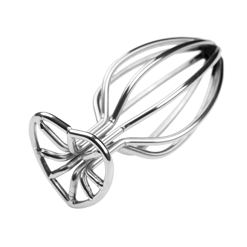 Metal Hollow Flared Anal Dilator Set with Round Base - Stainless Steel, Multiple Sizes