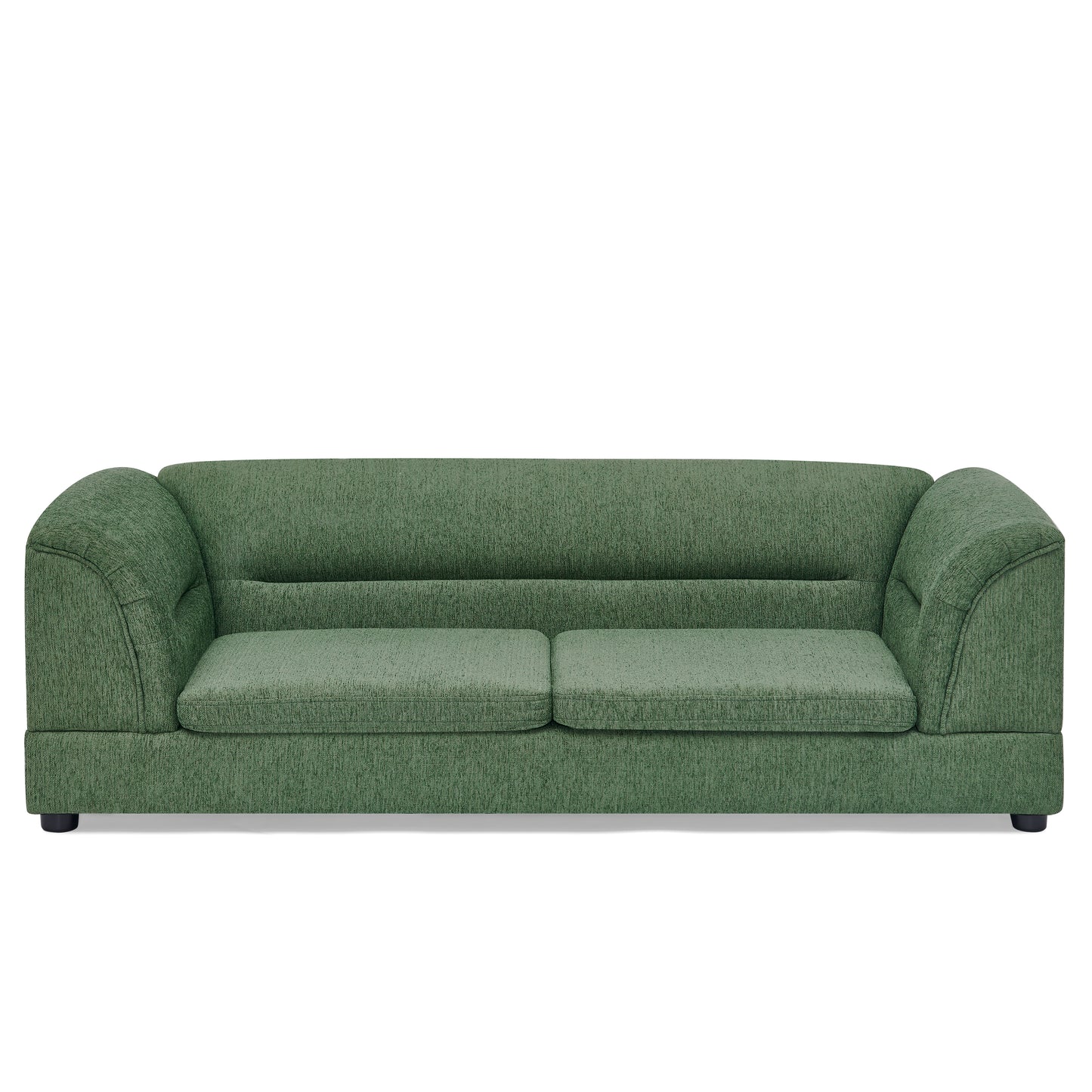 Oversized Pet Sofa Bed - Rectangular Linen Dog Couch for Large Dogs - Olive Green