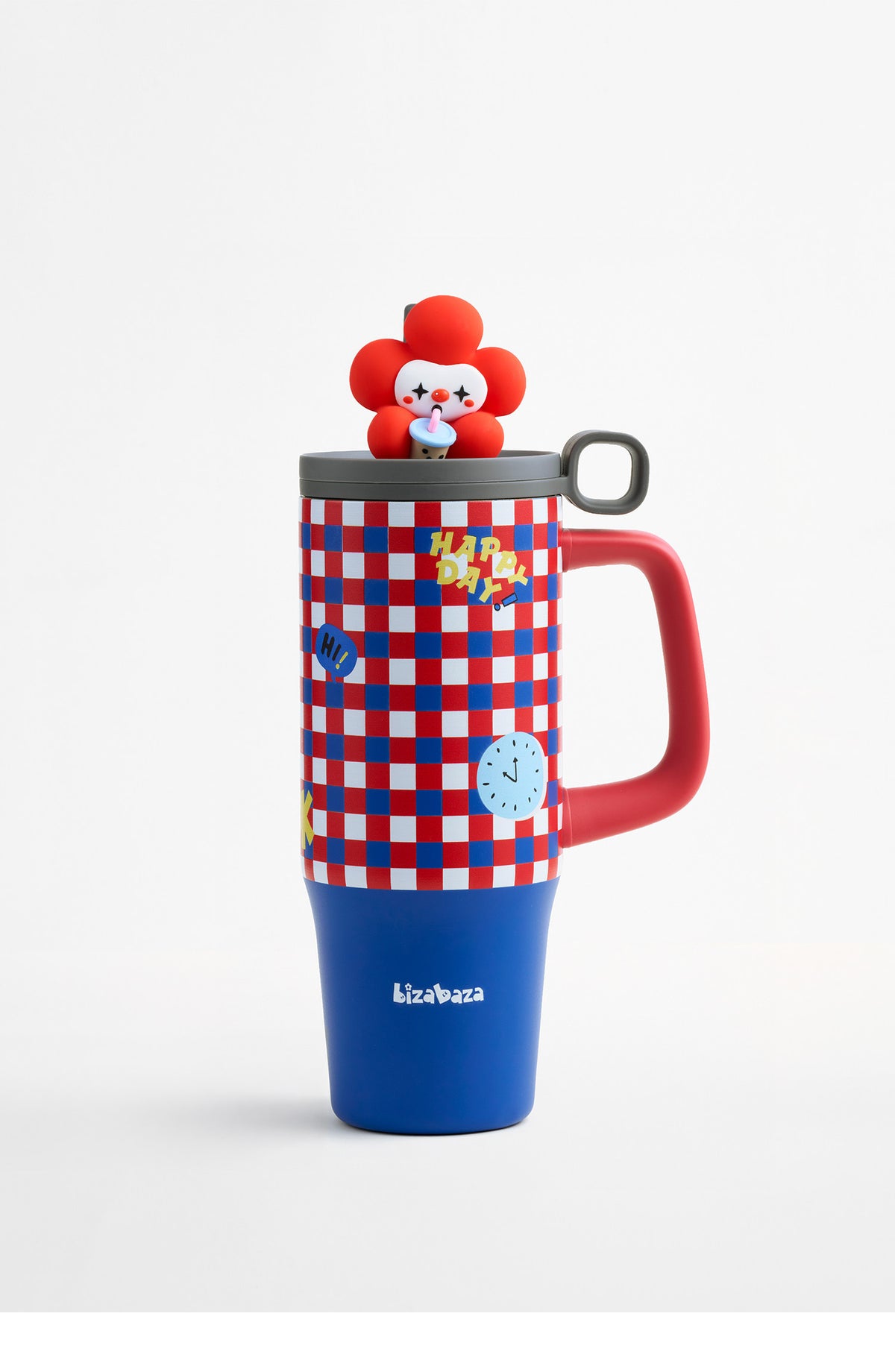 Insulated Travel Mug with Handle - Stainless Steel, Multiple Colors & Capacity