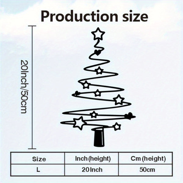 Minimalist Metal Christmas Tree Wall Decoration - Aluminum Art