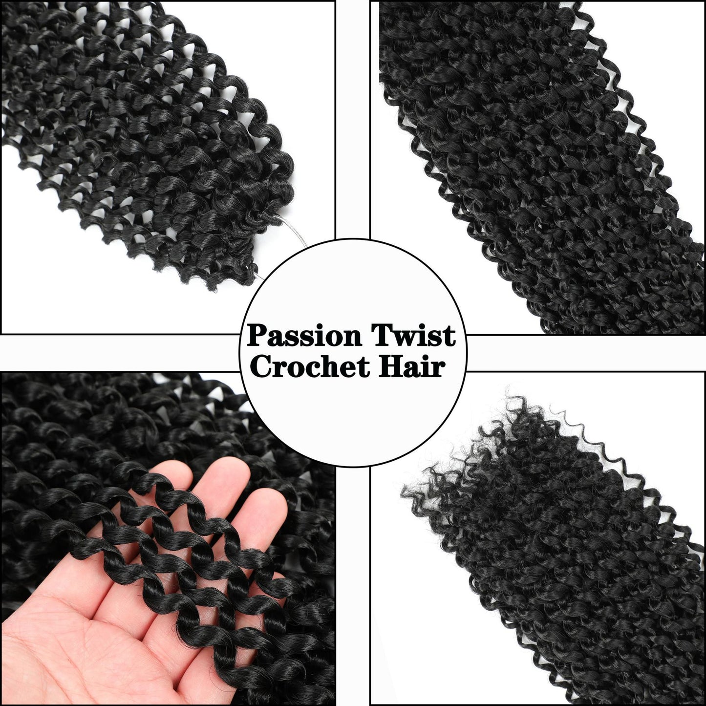 European & American Water Ripple Crochet Wig - Synthetic Double Strand Hair